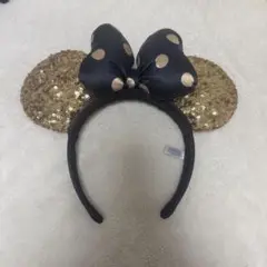 ミッキー耳カチューシャ ゴールド・ブラック