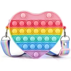 【新品・即日発送】プッシュポップバブル ショルダーバッグ ハート 知育玩具