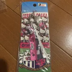 セレッソ大阪　サッカー　キティ　コラボ　ストラップ　cerezo