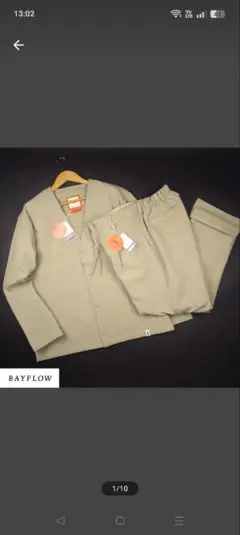 新品 ★ BAYFLOW ベイフロー ストレッチ パンツ セットアップ【L】