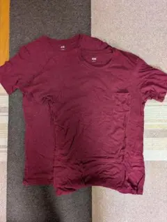 ユニクロ 綿麻 Tシャツ 2枚セット L