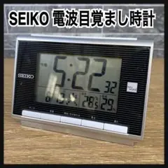 SEIKO セイコータイムクリエーション 温湿度付き　電波目覚まし時計