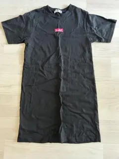 エックスガール　半袖ロゴ　ワンピース　140センチ　黒