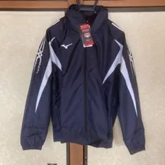 未使用 ミズノ 紺色 ウインドブレイカー ブレスサーモ
