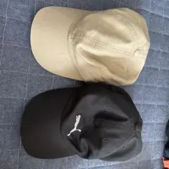 プーマ キャップ ベージュ 黒 セット