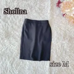 Shollna 膝丈スカート（M）黒　ストレッチあり