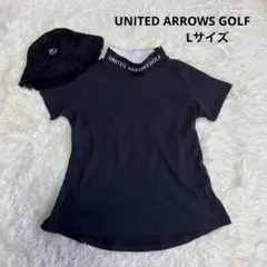 【ユナイテッドアローズゴルフ】美品 モックネック ロゴ ブラック M レディース