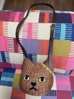 猫の顔型かごバッグ