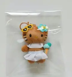 日焼けキティ　サングラス　水着　キーホルダー　ハイビスカス　ハワイアン