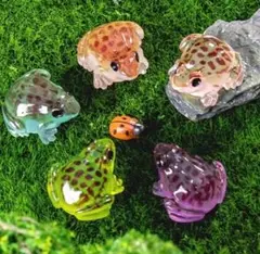 カエル 蓄光 オブジェ ミニチュア 水槽 インテリア ガーデン セット