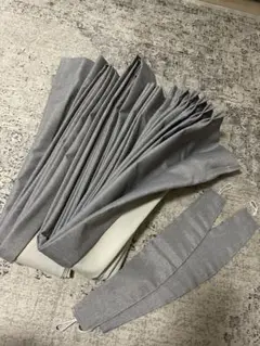 グレー ドレープカーテン タイバック付き