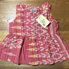 子供服　かすり織柄　新品未使用　ノースリーブ