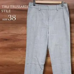 トゥルートラサルディスティーレ ストレートパンツ カジュアル スラックス グレー