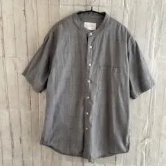 アーバンリサーチ【洗える】ノーカラー グレンチェック シャツ ブラウス