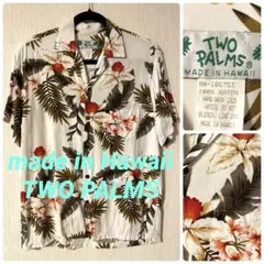 TWO PALMS メンズS アロハシャツ　半袖シャツ　ボタニカル柄　総柄