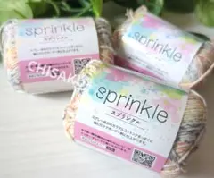 セリア毛糸　スプリンクル　8番　3玉セット