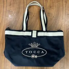 TOCCA 黒 ナイロン トートバッグ マザーズバッグ