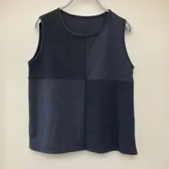 最終価格！作家物　迫デザイン　kei コットンノースリーブ　ダークグレー