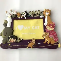 ディズニーリゾート Disney フォトフレームマグネット 猫　i♡my cat