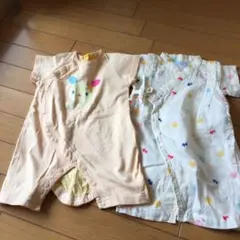 ミキハウスファーストのロンパースとウサハナのロンパース　60センチ