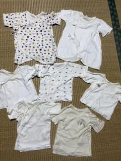 新生児用肌着７枚セット（長肌着２枚　短肌着５枚）　50〜60
