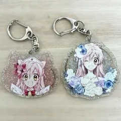 種村有菜　カフェ　原画展　ラメアクリルチャームセット　猫と私の金曜日