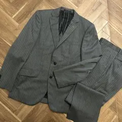 【美品】ムッシュニコル MONSIEUR NICOLE Lスーツ ストライプ