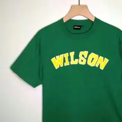 Wilson Mサイズ Tシャツ デカロゴ・ダックプリント 深緑　レア