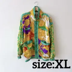 個性的　ClipperBay ジャツジャケット　マルチカラー　XL