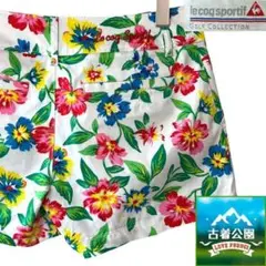 ★Lecoq sportif★花柄 総柄 キュロット ショートパンツ B750