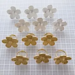 マットゴールド＆シルバーカラー 金属フラワーデザイン　合計 12 個no. 71