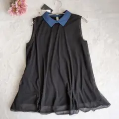 ヤマダヤ aga ♦パワーネット ノースリーブ トップス ブラウス
