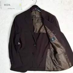 ONLY オンリー　REDA FLEXO モヘヤ混　テーラードジャケット　赤茶色