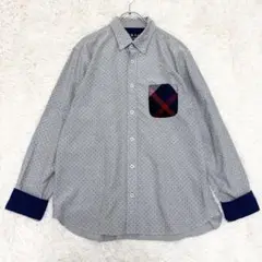 極美品 ブラックレーベルクレストブリッジ ドット 長袖シャツ 大きいサイズ 4