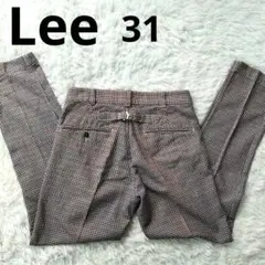 【希少デザイン】リー×ラギッドファクトリー　シンチバック千鳥格子スラックス