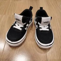VANS キッズ スニーカー 黒/白 チェッカー