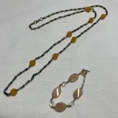 カラーネックレス　ブレスレット