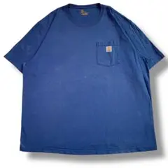 F575　【即購入OK】　carhartt　ポケットTシャツ　サイズXL　ブルー