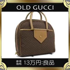 【全額返金保証・送料無料】オールドグッチのハンドバッグ・正規品・マイクロGG柄