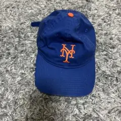 NEWERAニューヨーク・メッツ ネイビーキャップ オレンジ刺繍 M Y