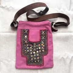 刺繍モチーフ　ショルダーバッグ