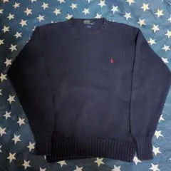 Polo by Ralph Lauren ダークネイビー セーター古着 L☆