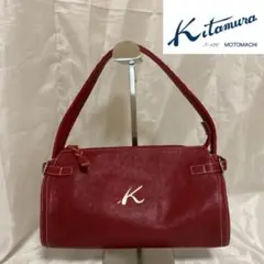 ⭐️Kitamura⭐️キタムラショルダーハンドバッグ 編み込みレッド