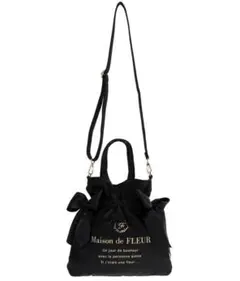 新品メゾンドフルールダブルリボンMaison de FLEURショルダーバッグ