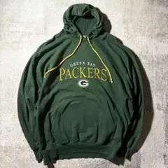 NFL公式Green Bay Packers パッカーズ 刺繍ロゴ パーカー 緑