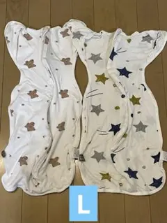 スワドル　バンブー　通年素材&メッシュ　マホウノオクルミ　2枚セット　L