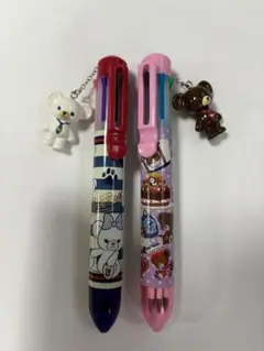 ユニベアシティ　マスコット付き8色ボールペン　　　2本セット　新品