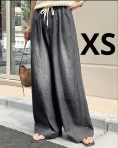 【新品】　柔らかワイドイージーパンツ　チャオパニックティピー　ブラック　XS