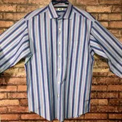 美品 JUN ストライプ 長袖シャツ Lサイズ