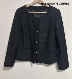 極美品 MASAKIMATSUSHIMA ゴールドボタン ノーカラージャケット